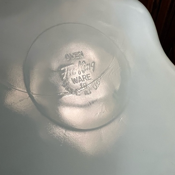 FIRE KING Vintage Delphite Blue and Gold Divided Relish Dish Tray Approx 11in. - Picture 7 of 9